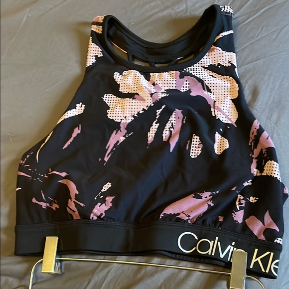 Calvin Klein Black and Pink Tank Top - Picture 2 of 2